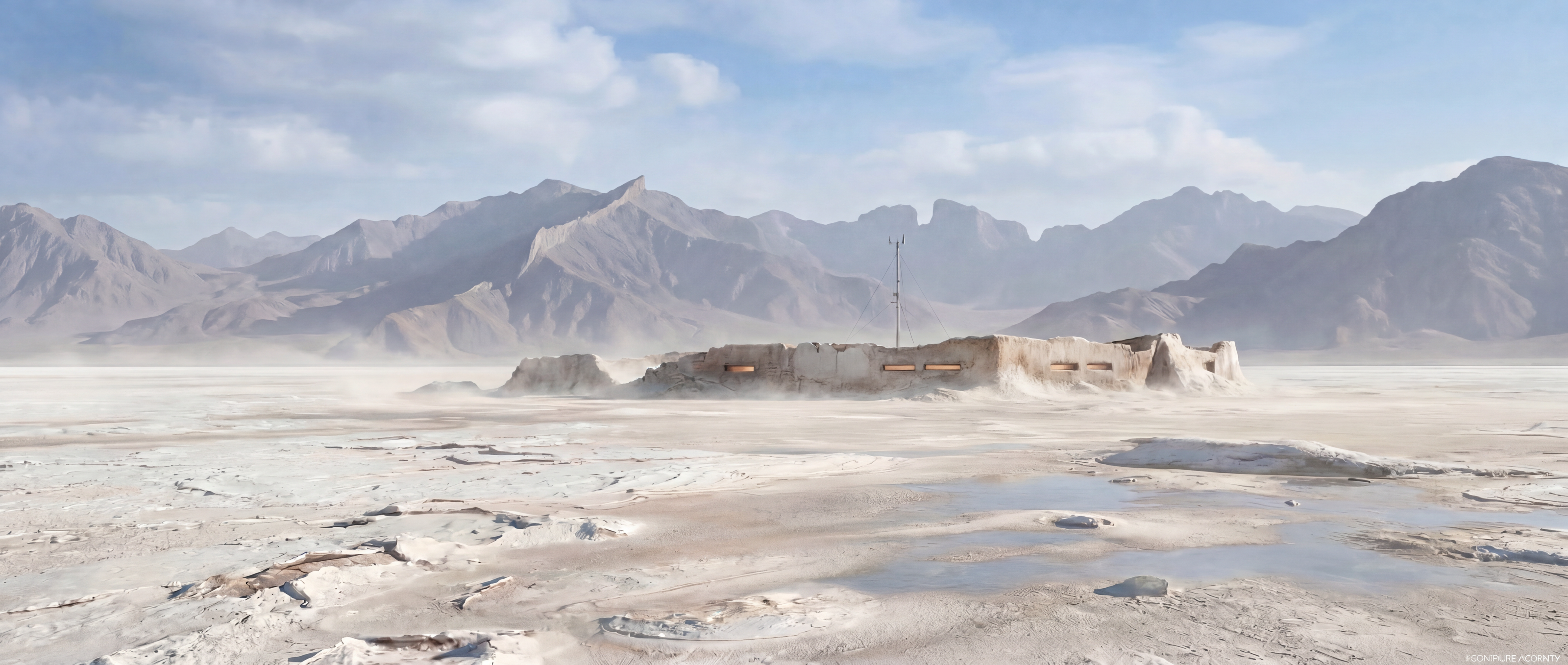 Salt and Shadows cinematic salt plain environment design and worldbuilding project by Kenneth Bonde